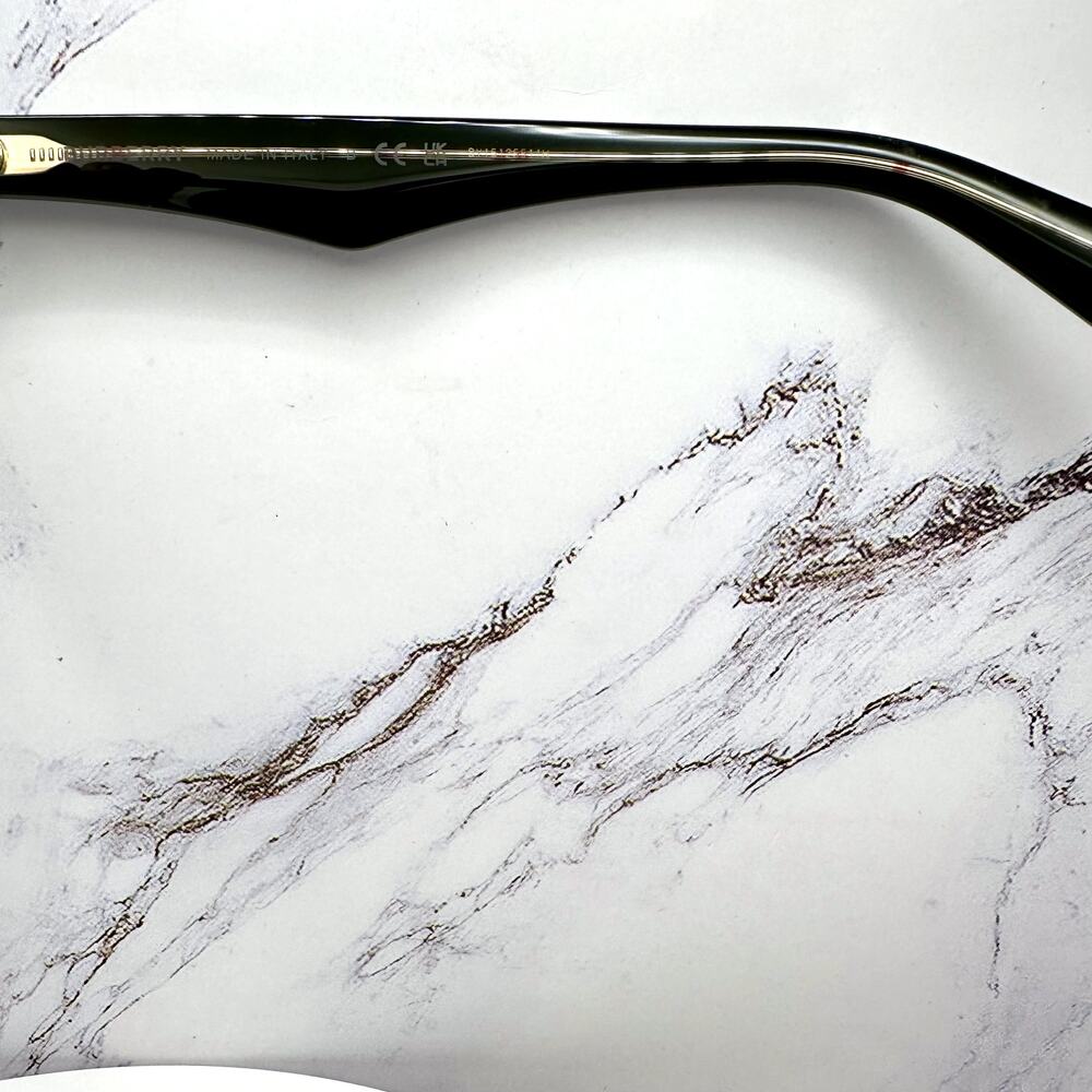 New Burberry Sunglasses Black Vintage Check Oval Gold Logo Womens New BURBERRY - Picture 9 of 16